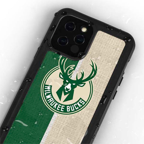 NBA Milwaukee Bucks Split Canvas iPhone 12 Pro Waterproof Case