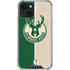 NBA Milwaukee Bucks Split Canvas iPhone 13 Mini Clear Case
