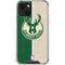 NBA Milwaukee Bucks Split Canvas iPhone 14 Clear Case