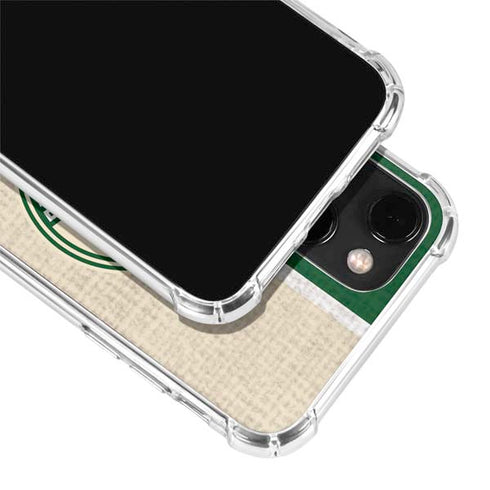 NBA Milwaukee Bucks Split Canvas iPhone 14 Clear Case