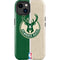 NBA Milwaukee Bucks Split Canvas iPhone 15 Plus Impact Case