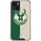 NBA Milwaukee Bucks Split Canvas iPhone 15 Plus Clear Case