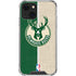 NBA Milwaukee Bucks Split Canvas iPhone 15 Plus Clear Case