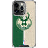 NBA Milwaukee Bucks Split Canvas iPhone 15 Pro Clear Case