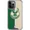 NBA Milwaukee Bucks Split Canvas iPhone 14 Pro Max Clear Case
