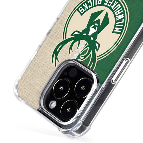 NBA Milwaukee Bucks Split Canvas iPhone 15 Pro Max MagSafe Case