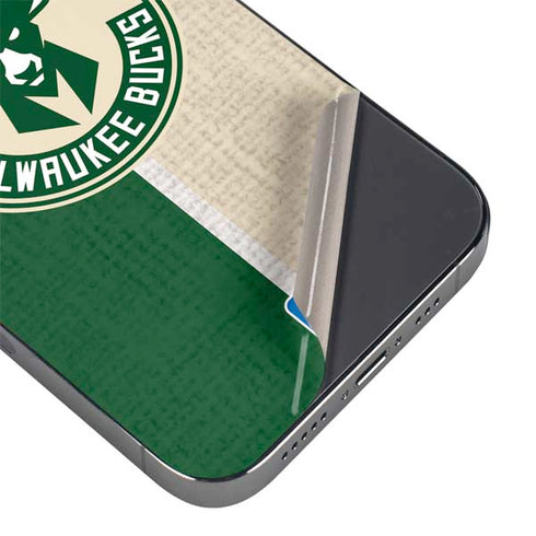 NBA Milwaukee Bucks Split Canvas iPhone 14 Pro Skin