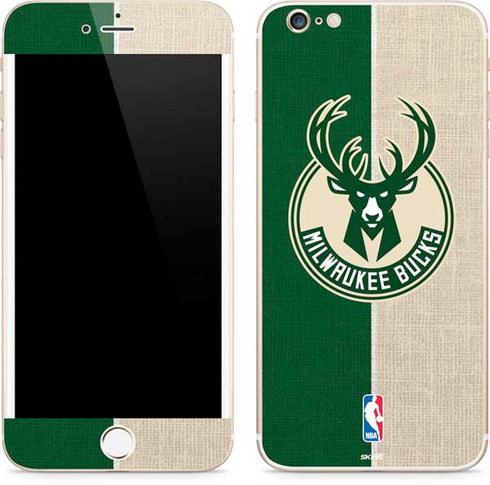 NBA Milwaukee Bucks Split Canvas iPhone 6/6s Plus Skin