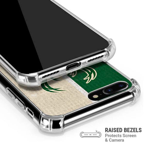 NBA Milwaukee Bucks Split Canvas iPhone 7/8 Plus Clear Case