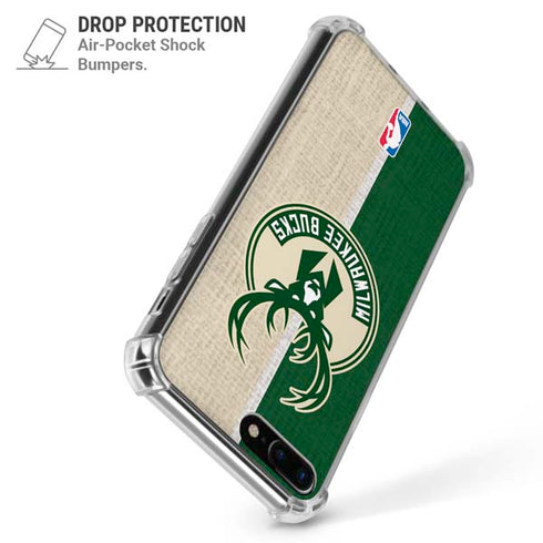 NBA Milwaukee Bucks Split Canvas iPhone 7/8 Plus Clear Case