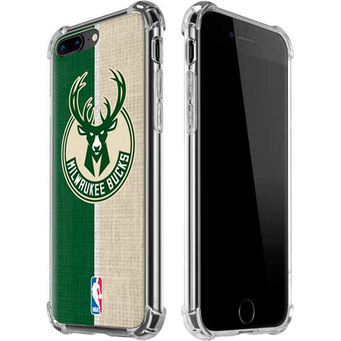 NBA Milwaukee Bucks Split Canvas iPhone 7/8 Plus Clear Case