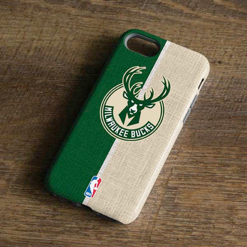 NBA Milwaukee Bucks Split Canvas iPhone 8 Pro Case