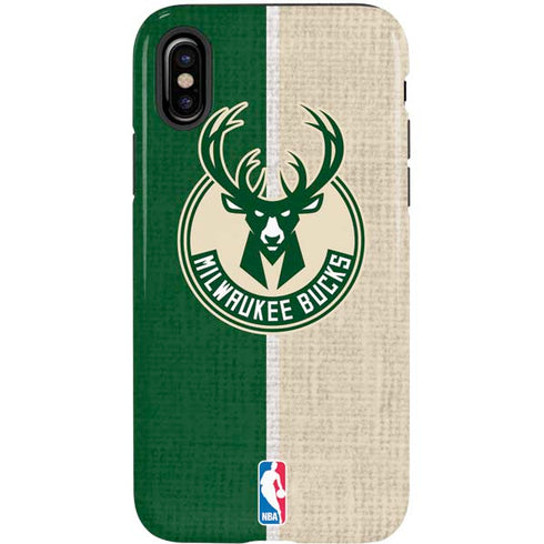 NBA Milwaukee Bucks Split Canvas iPhone X Pro Case
