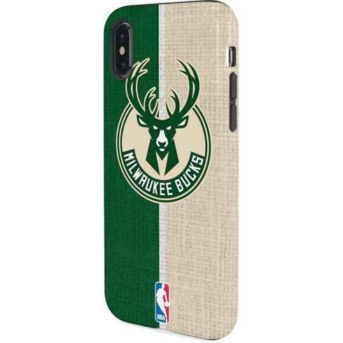 NBA Milwaukee Bucks Split Canvas iPhone X Pro Case