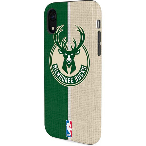 NBA Milwaukee Bucks Split Canvas iPhone XR Pro Case