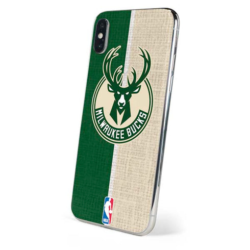 NBA Milwaukee Bucks Split Canvas iPhone XS Max Skin