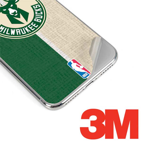 NBA Milwaukee Bucks Split Canvas iPhone XS Skin