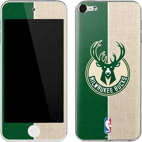 NBA Milwaukee Bucks Split Canvas Apple iPod Skin