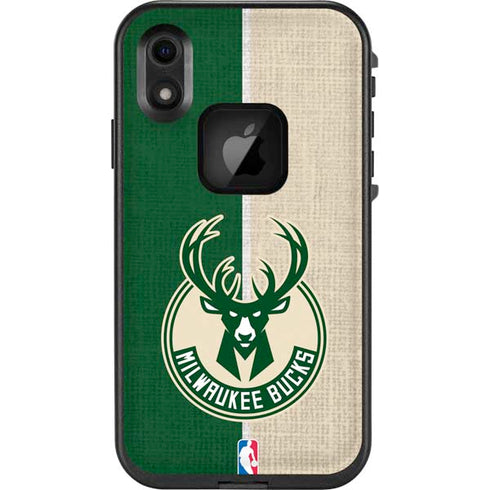 NBA Milwaukee Bucks Split Canvas LifeProof Fre iPhone Skin