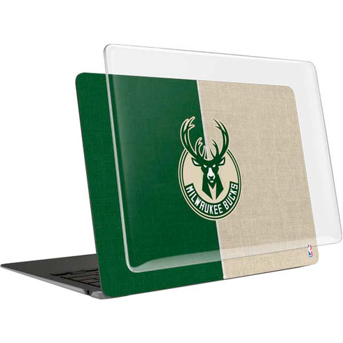 NBA Milwaukee Bucks Split Canvas MacBook Air 13in (2020) Case plus Skin
