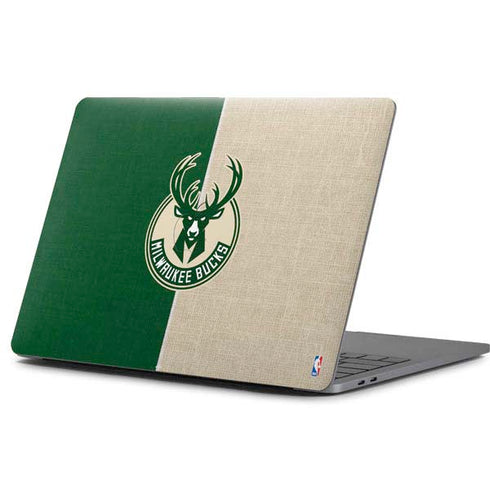 NBA Milwaukee Bucks Split Canvas Apple MacBook Pro 13-inch Skin