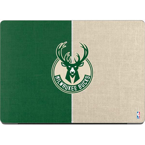 NBA Milwaukee Bucks Split Canvas MacBook Pro 14in (2021-24) Skin