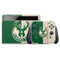 NBA Milwaukee Bucks Split Canvas Nintendo Switch OLED (2021) Skin