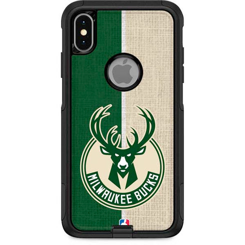 NBA Milwaukee Bucks Split Canvas Otterbox Commuter iPhone Skin