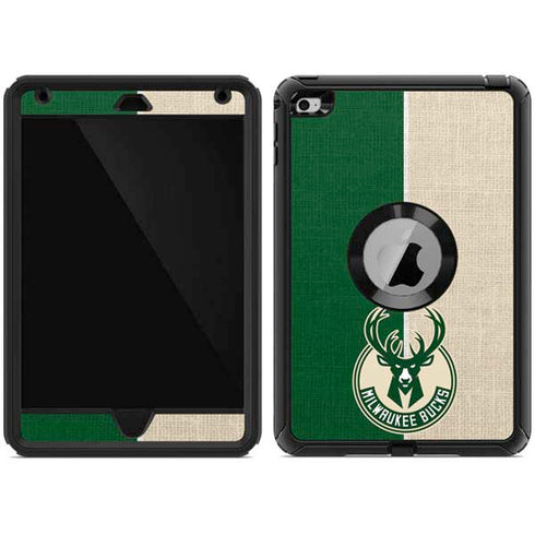 NBA Milwaukee Bucks Split Canvas Otterbox Defender iPad Skin