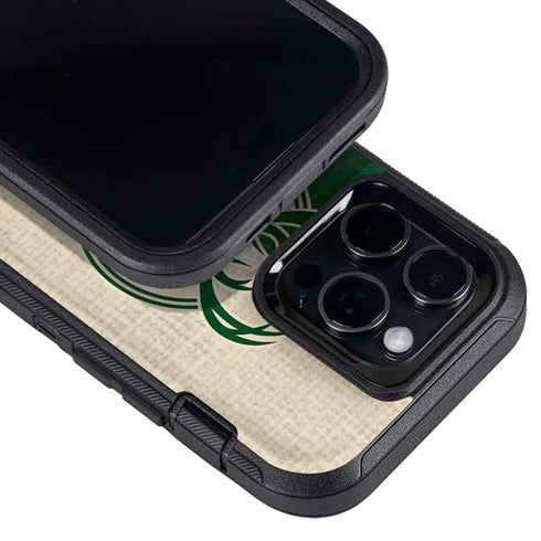 NBA Milwaukee Bucks Split Canvas Otterbox Defender iPhone Skin