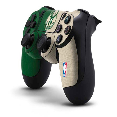 NBA Milwaukee Bucks Split Canvas PS4 Controller Skin