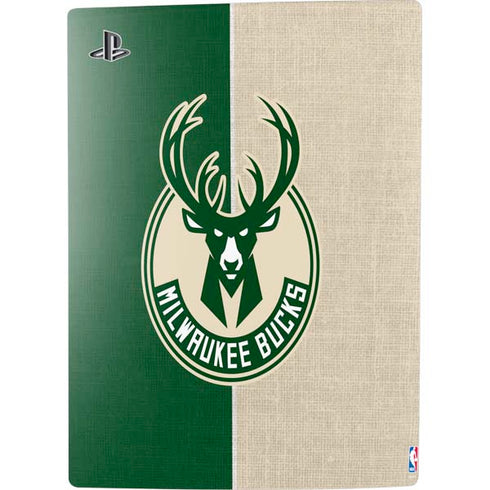 NBA Milwaukee Bucks Split Canvas PS5 Bundle Skin