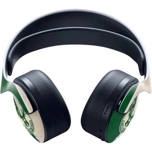 NBA Milwaukee Bucks Split Canvas PULSE 3D Wireless Headset for PS5 Skin