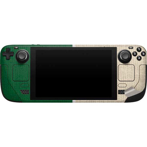 NBA Milwaukee Bucks Split Canvas Steam Deck Handheld Gaming Computer Skin