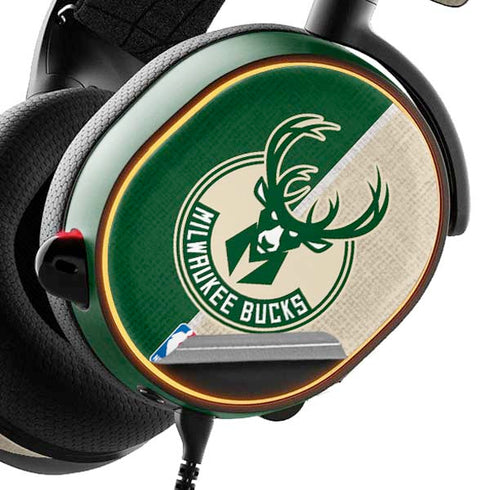 NBA Milwaukee Bucks Split Canvas SteelSeries Arctis 5 Skin