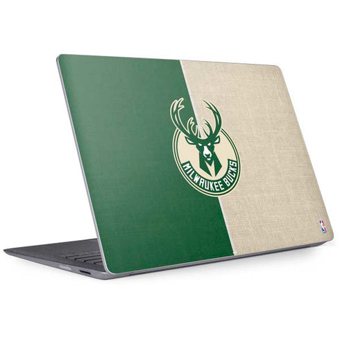 NBA Milwaukee Bucks Split Canvas Surface Laptop 2 Skin