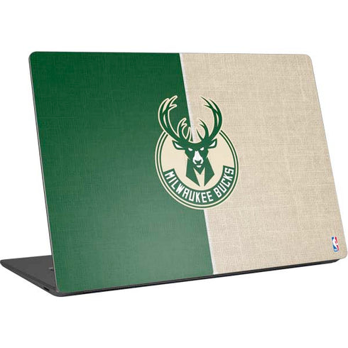 NBA Milwaukee Bucks Split Canvas Surface Laptop 4 15in Skin