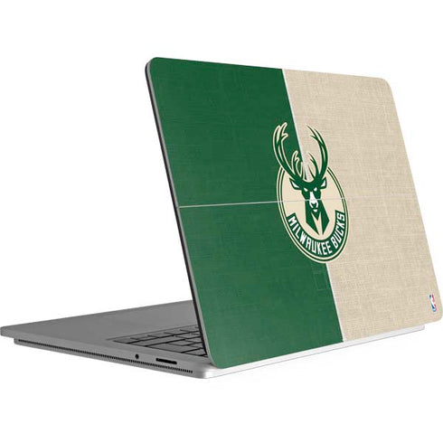 NBA Milwaukee Bucks Split Canvas Surface Laptop Studio Skin