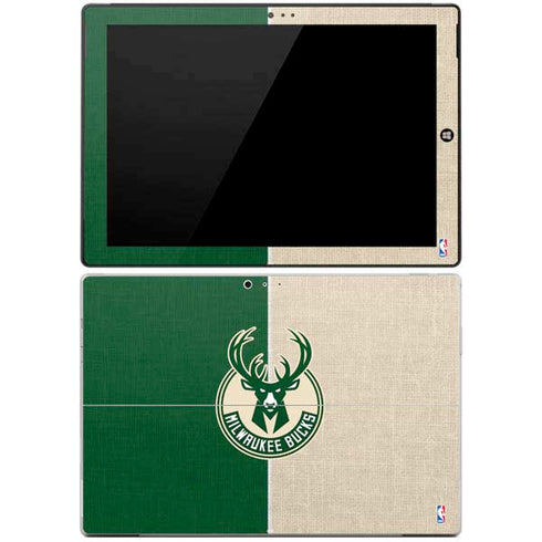 NBA Milwaukee Bucks Split Canvas Surface Pro 3 Skin