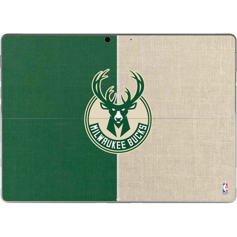 NBA Milwaukee Bucks Split Canvas Surface Pro 8 Skin