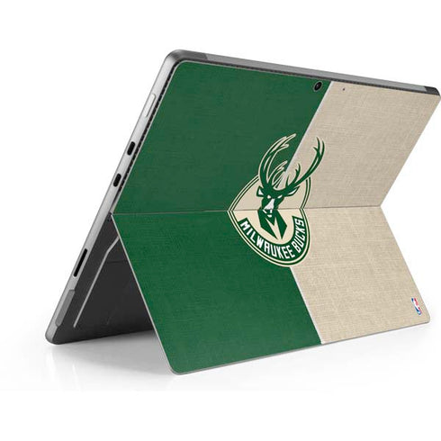 NBA Milwaukee Bucks Split Canvas Surface Pro 8 Skin