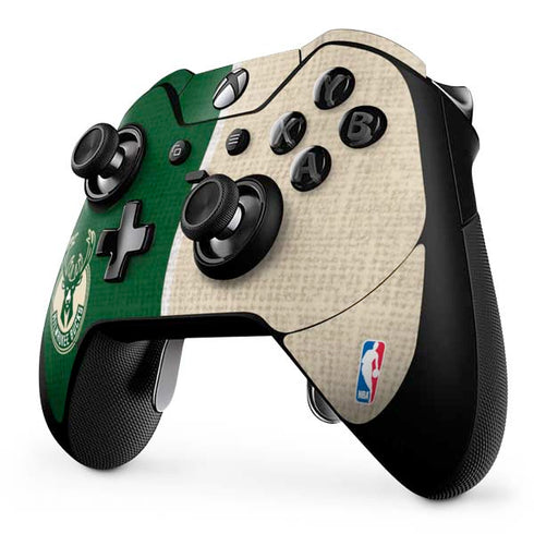 NBA Milwaukee Bucks Split Canvas Xbox One Elite Controller Skin
