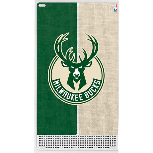NBA Milwaukee Bucks Split Canvas Xbox Series S Console Skin