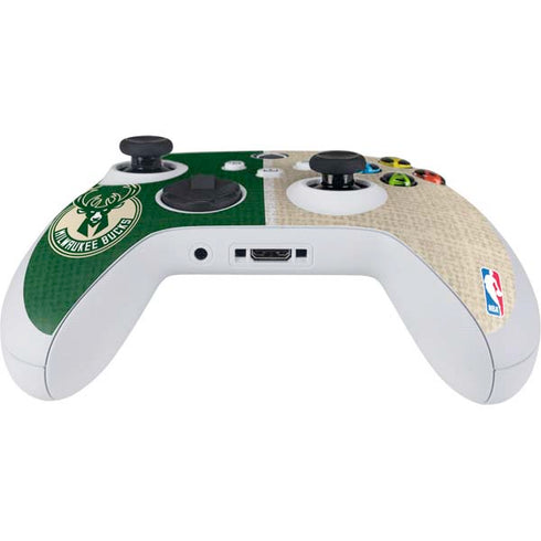 NBA Milwaukee Bucks Split Canvas Xbox Series S Controller Skin