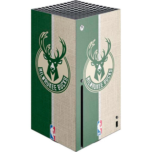 NBA Milwaukee Bucks Split Canvas Xbox Series X Console Skin
