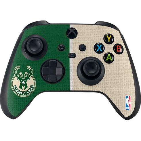 NBA Milwaukee Bucks Split Canvas Xbox Series X Controller Skin