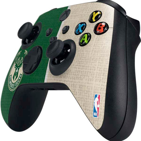 NBA Milwaukee Bucks Split Canvas Xbox Series X Controller Skin