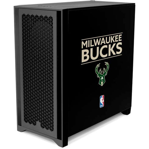 NBA Milwaukee Bucks Standard - Black Corsair 4000D Tempered Glass Mid-Tower ATX Case Skin