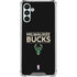NBA Milwaukee Bucks Standard - Black Galaxy A13 5G Clear Case