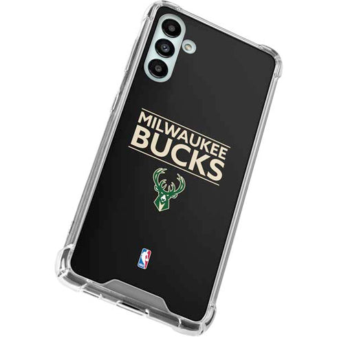NBA Milwaukee Bucks Standard - Black Galaxy A13 5G Clear Case